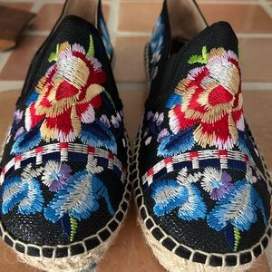 Johnny Was Floral Embroidered Women's Espadrilles